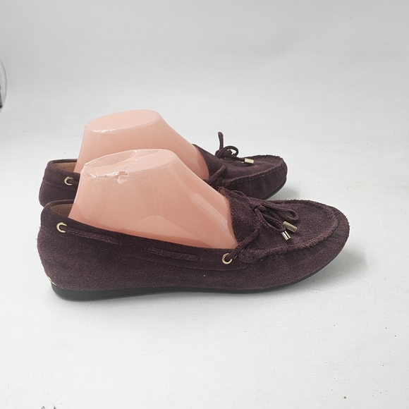 MICHAEL Michael Kors Sutton Suede Moccasin Loafers Plum Size 9 Slip On - Picture 7 of 10